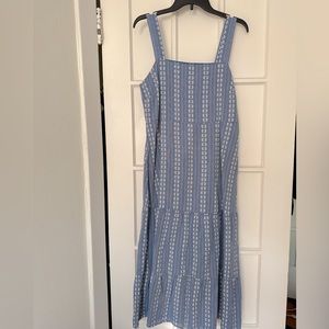 NWT Madewell Embroidered Button-Back Tiered Sundress